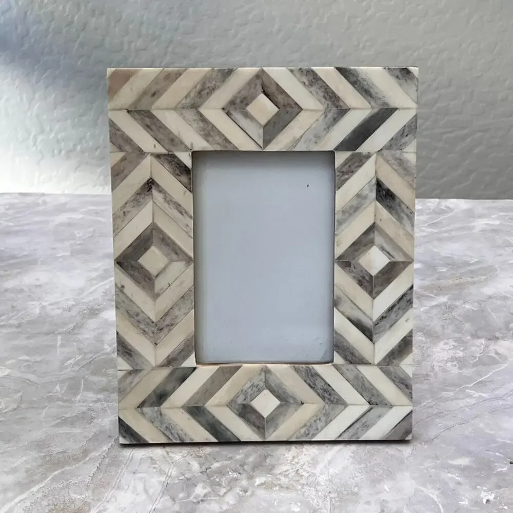 Handmade Bone Inlay Picture Frame 4 x 6